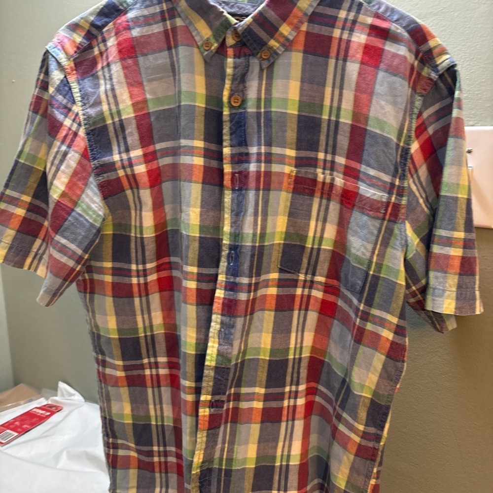 Vintage 1946 Men's Colorful Plaid Button Down Shirt